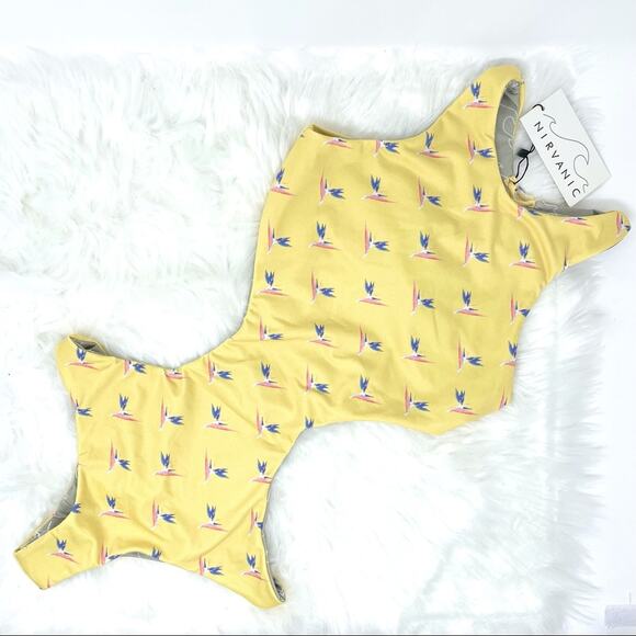 Nirvanic Swim Oqui Monokini One Piece in Bird of Paradise Yellow Women’s XS $150 - Picture 1 of 6